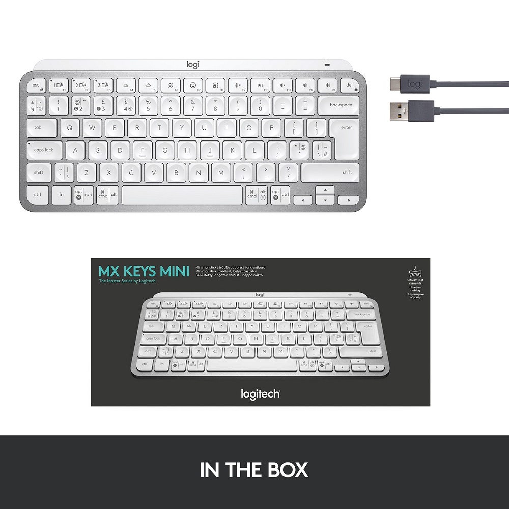 Logitech MX Keys Mini - hellgrau