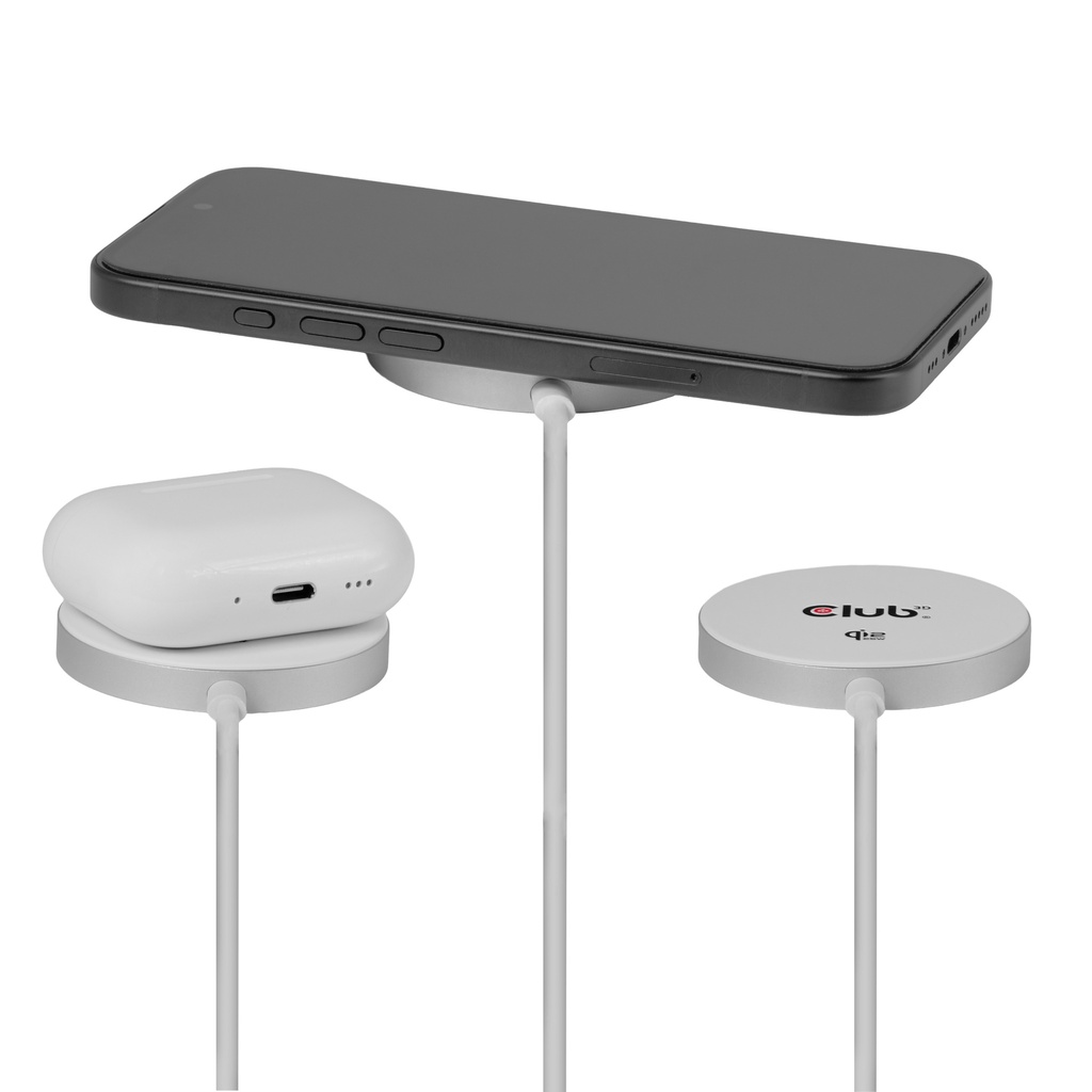 Club 3D Qi2 - Ladegerät 25W - weiss