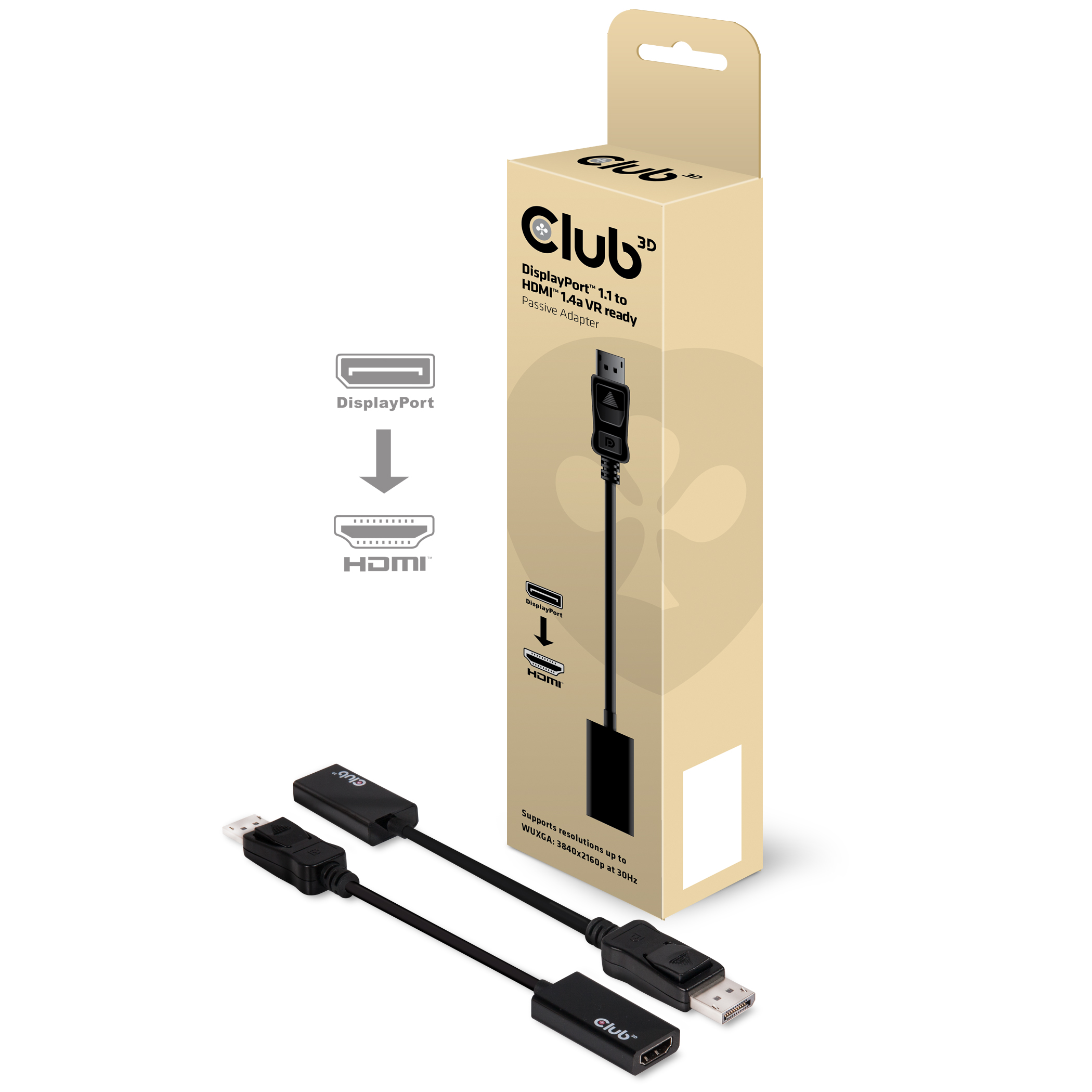 Club 3D DisplayPort auf HDMI 1.4 VR Ready