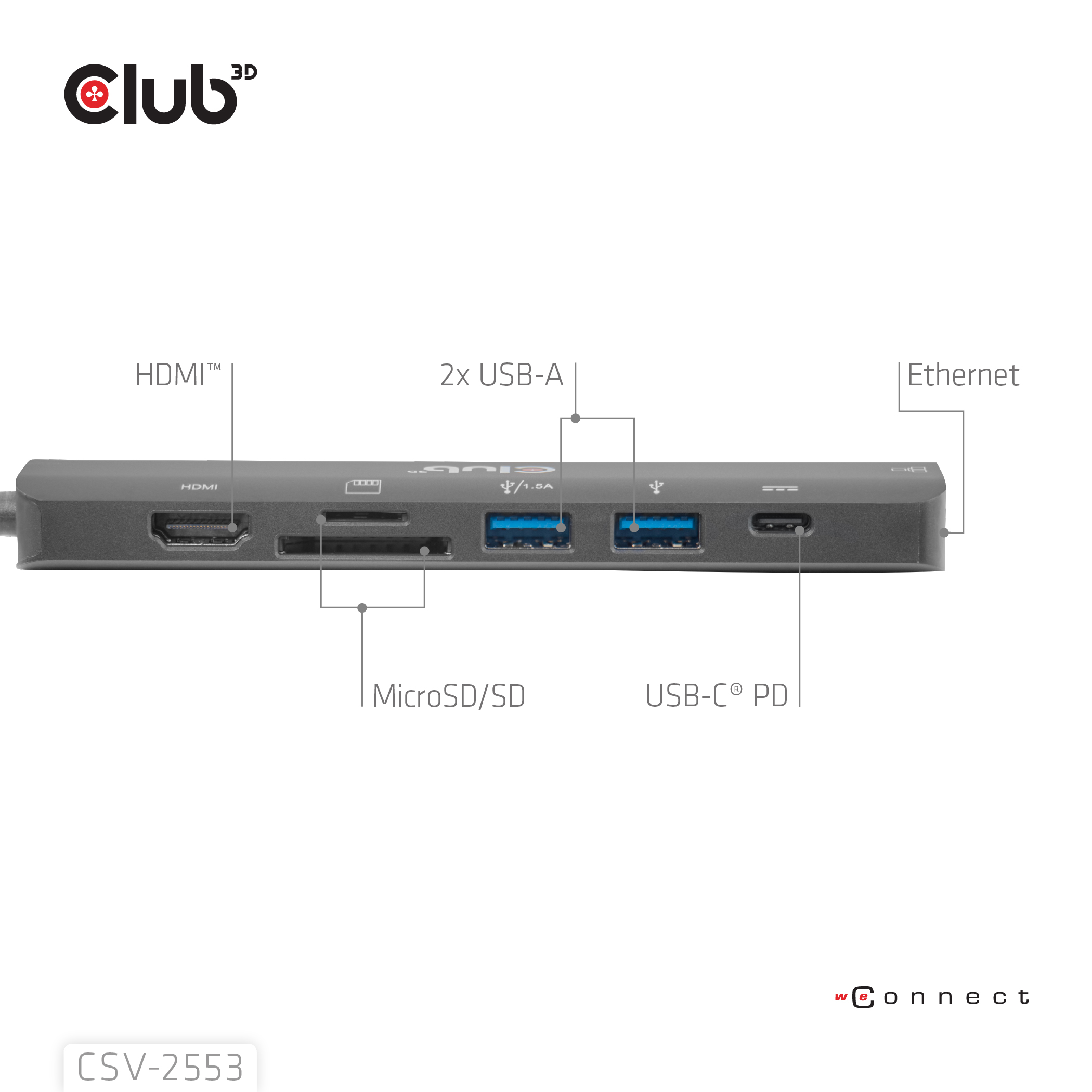 Club 3D 7-in-1 Dockingstation HDMI 4K60Hz - 100W