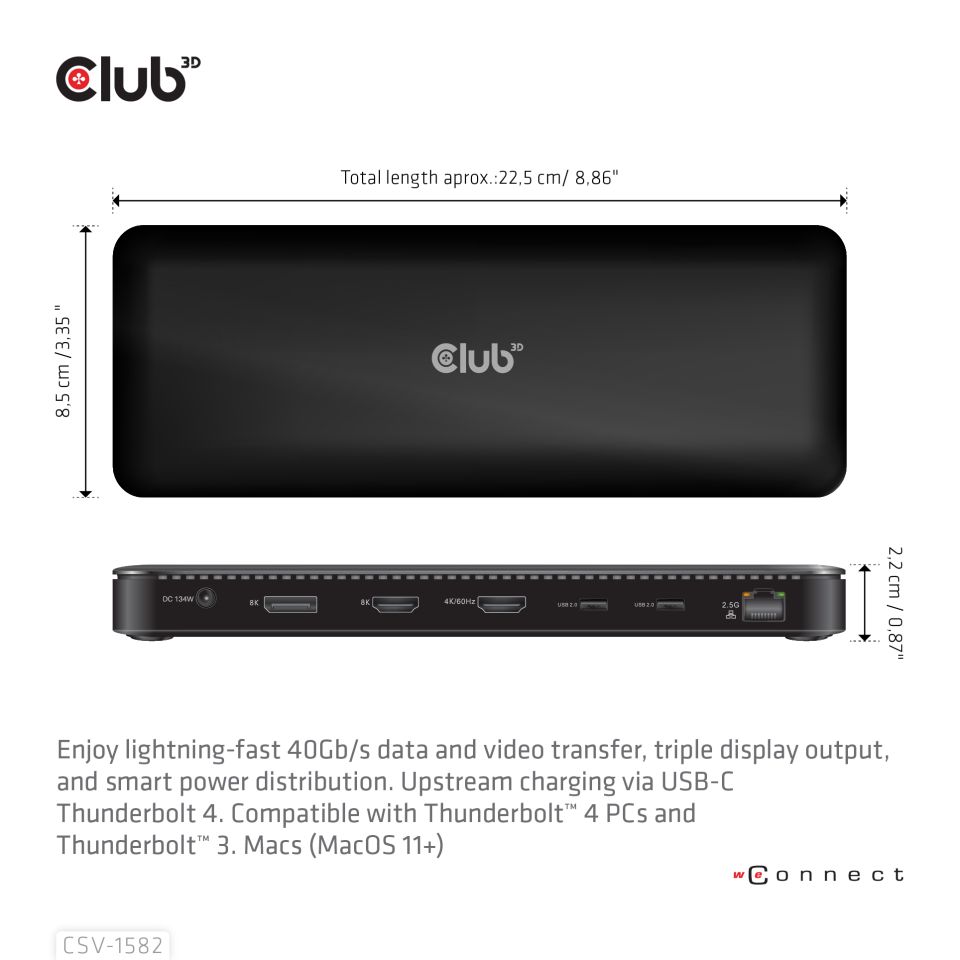 Club 3D Thunderbolt 4 Dockingstation 12 in 1