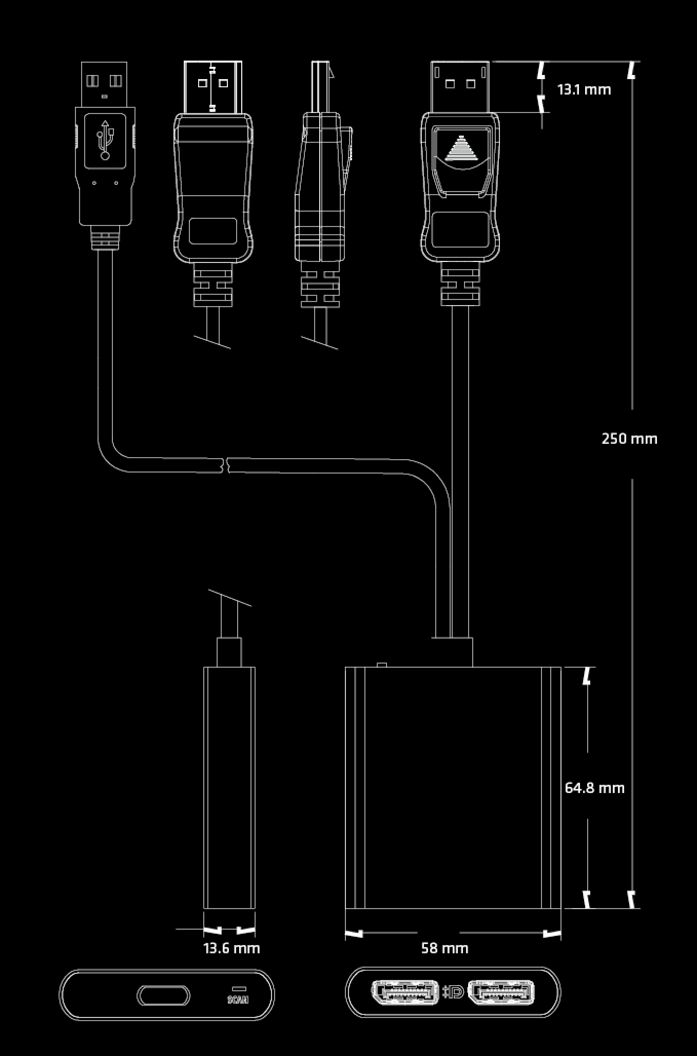 Club 3D Multi Stream Transport (MST) Hub DisplayPort 1.2