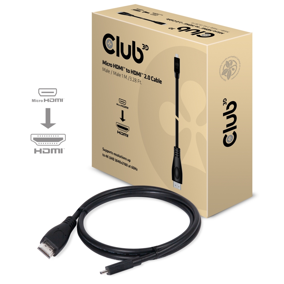 Club 3D Micro HDMI auf HDMI-Kabel - 1 m