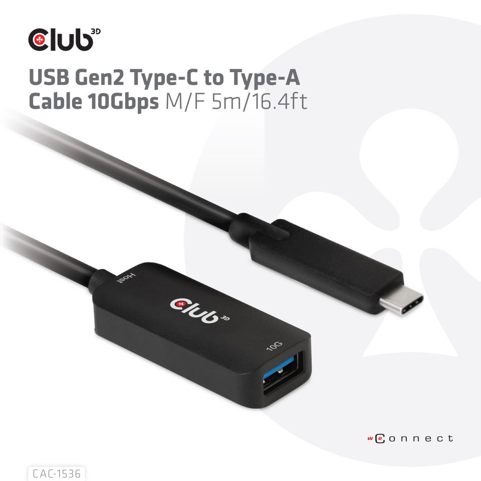 Club 3D USB-C auf USB-A Verlängerungskabel - 5m