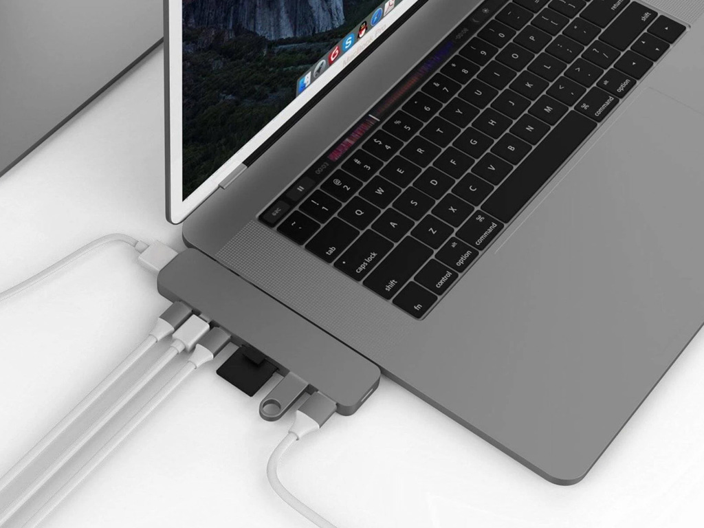 Hyper PRO 8-in-2 MacBook Pro Hub - Gray