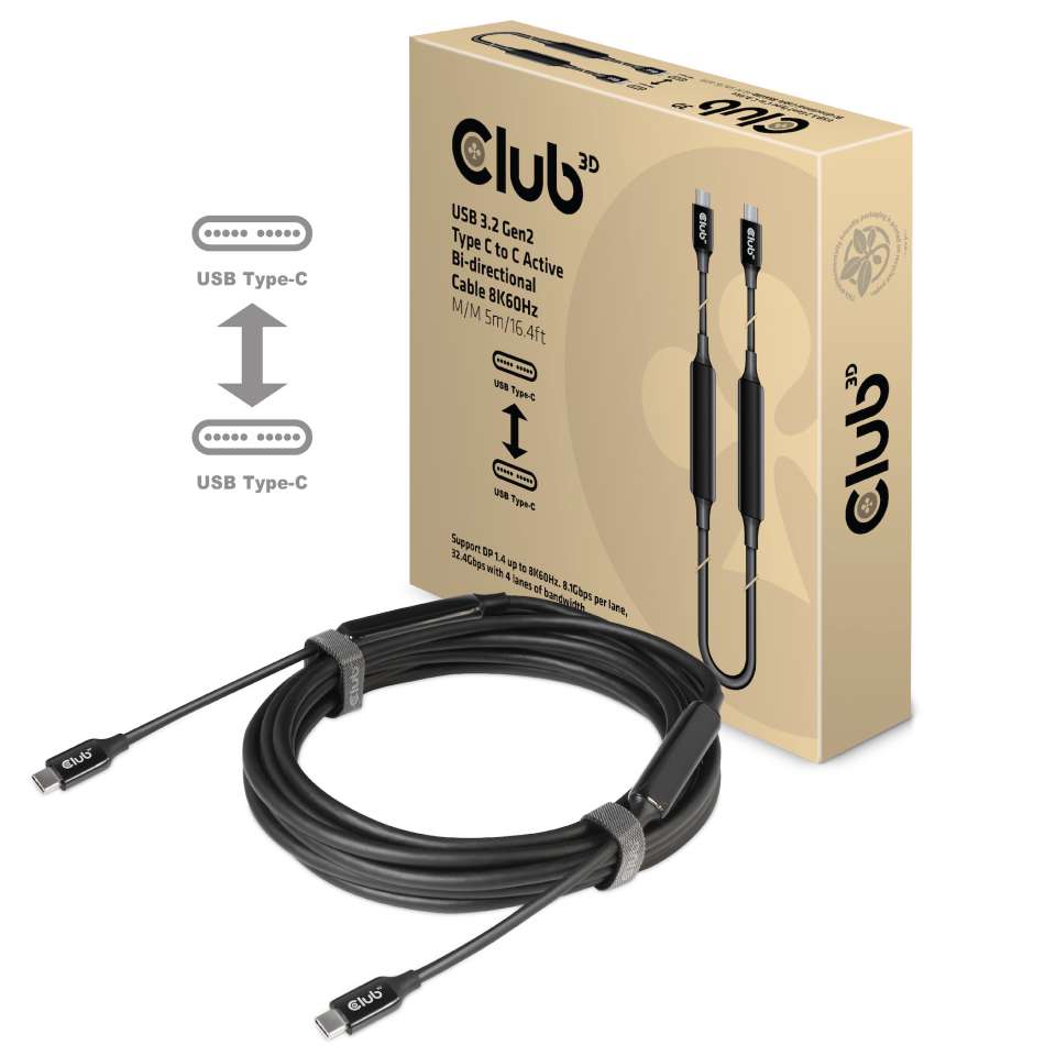 Club 3D USB 3.2 Typ C Anschlusskabel - 5m