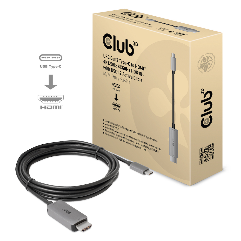 Club 3D USB-C auf HDMI Kabel - 3m