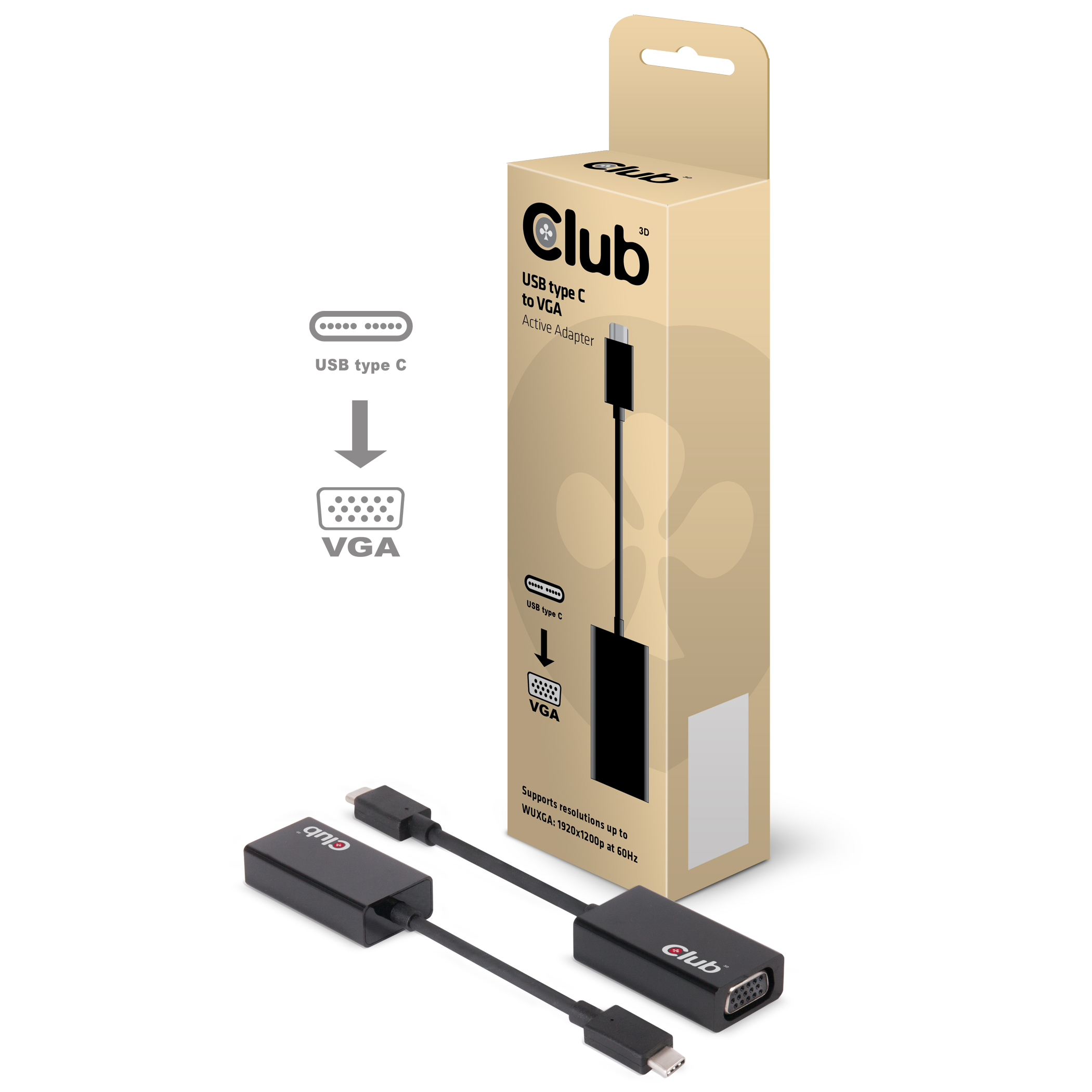 Club 3D USB-C auf VGA Adapter