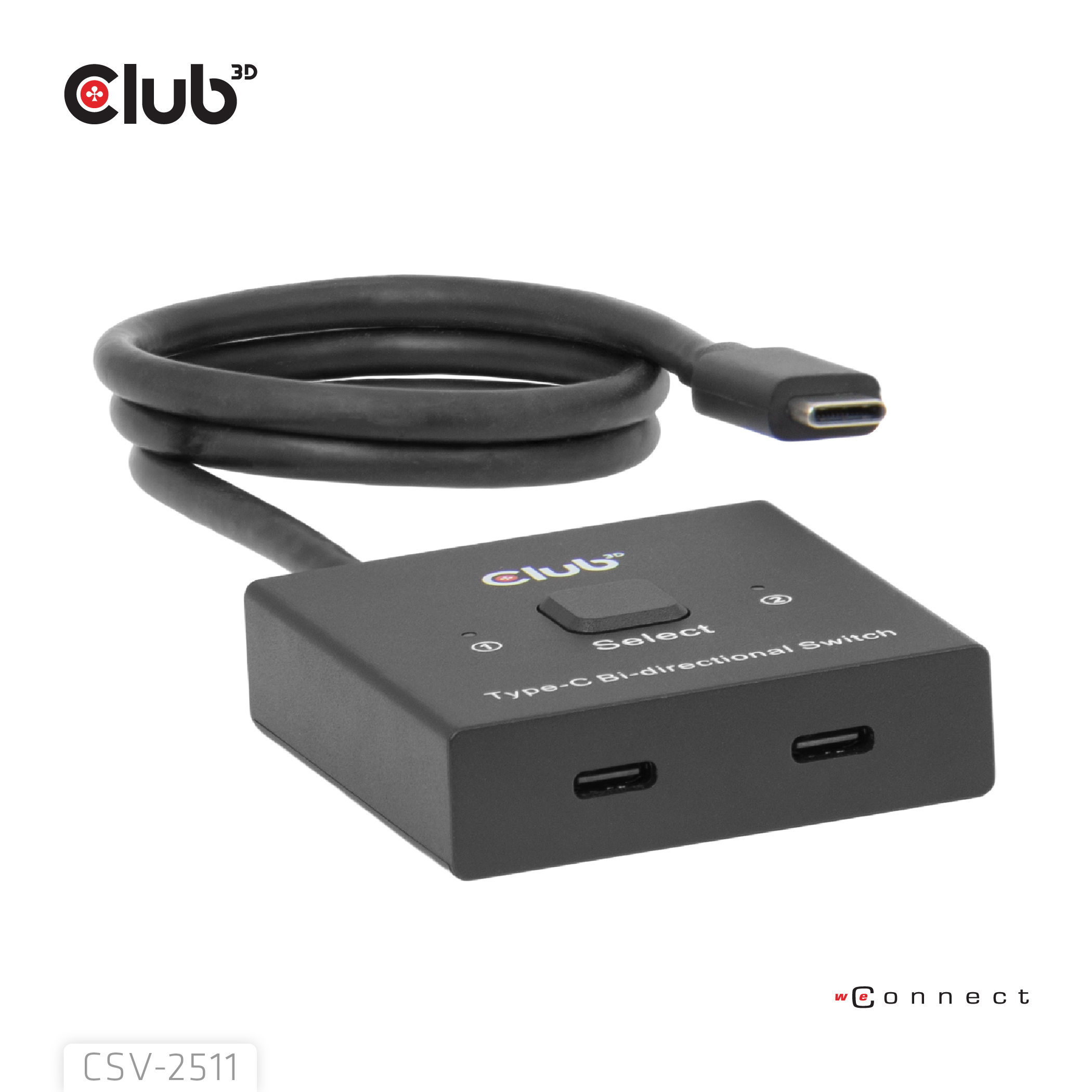 Club 3D USB-C Switch - bidirektional 
