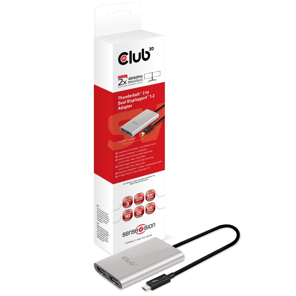 Club 3D USB Type Thunderbolt™ 3 auf DP 1.2