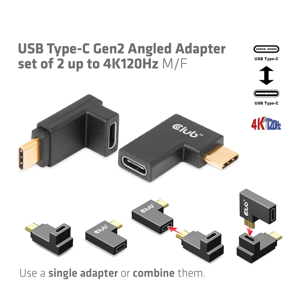 Club 3D USB-C gewinkelte Adapter