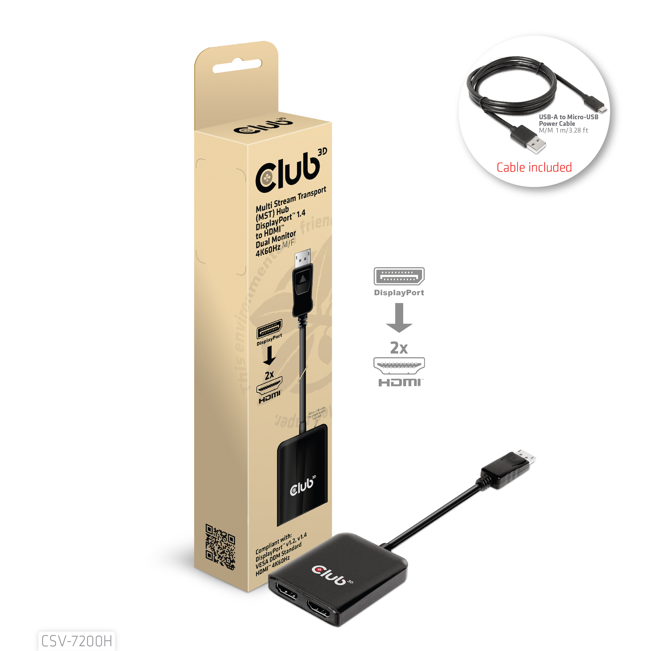 Club 3D MST Hub HDMI Dual