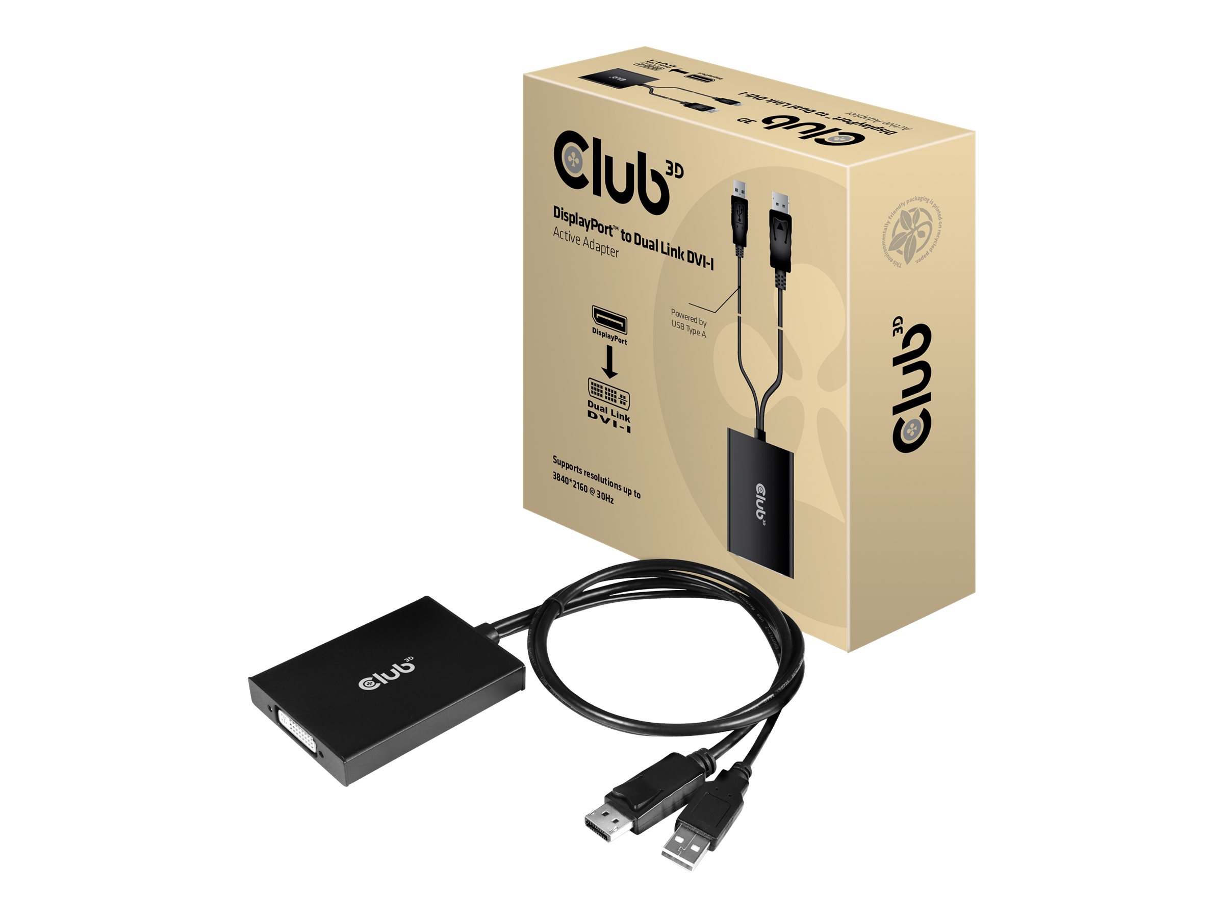 Club 3D DisplayPort auf DL-DVI-D Adapter