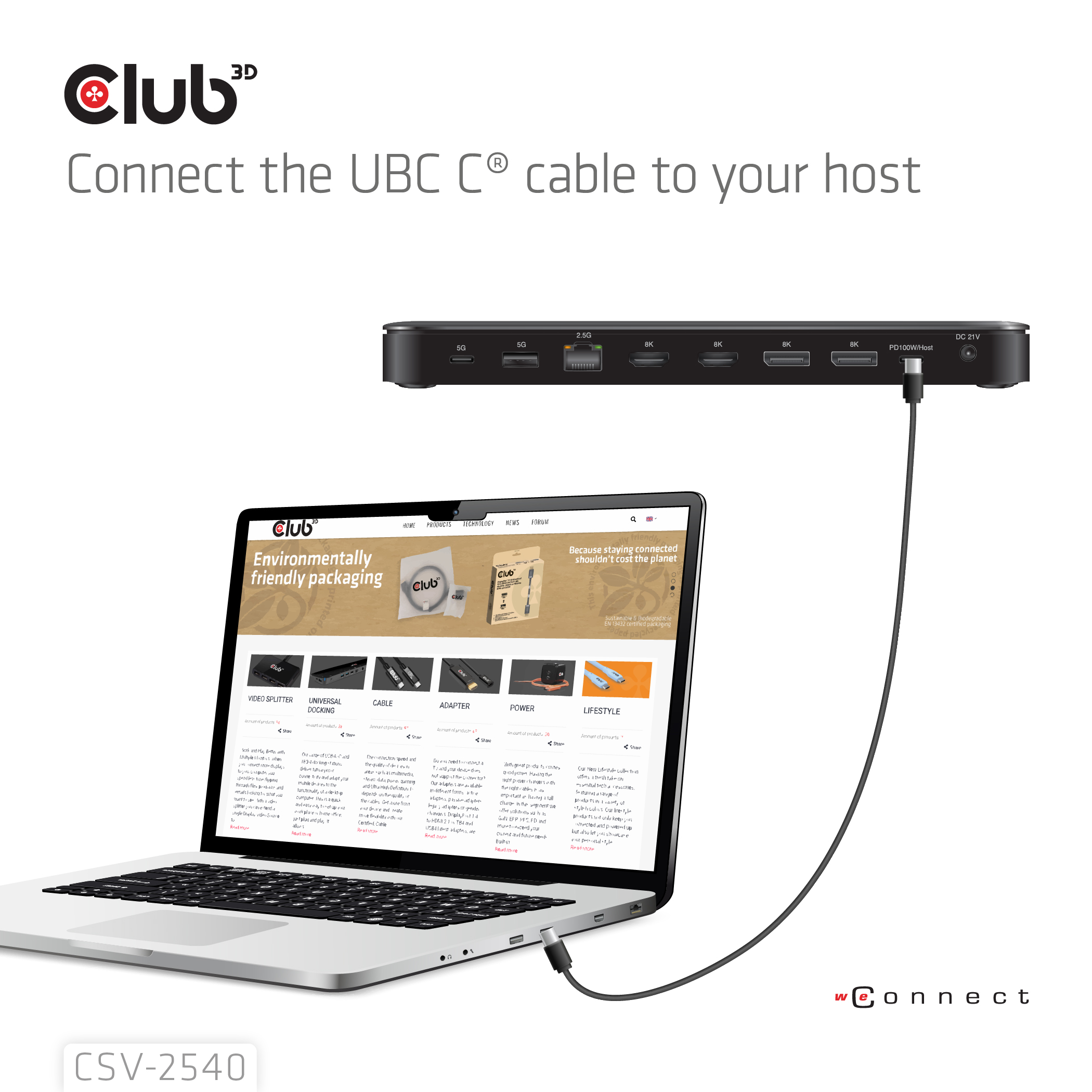 Club 3D Dockingstation - 14 in 1 Quad-Display