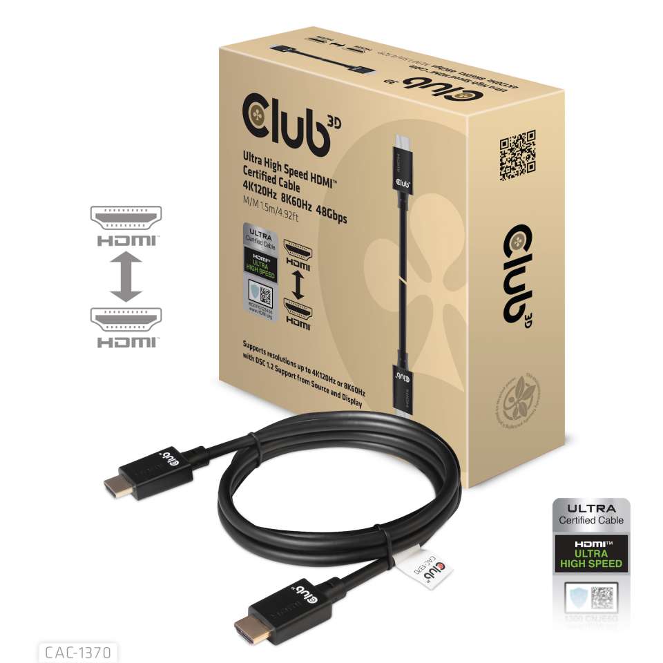 Club 3D Ultra High Speed HDMI Kabel - 1,5m