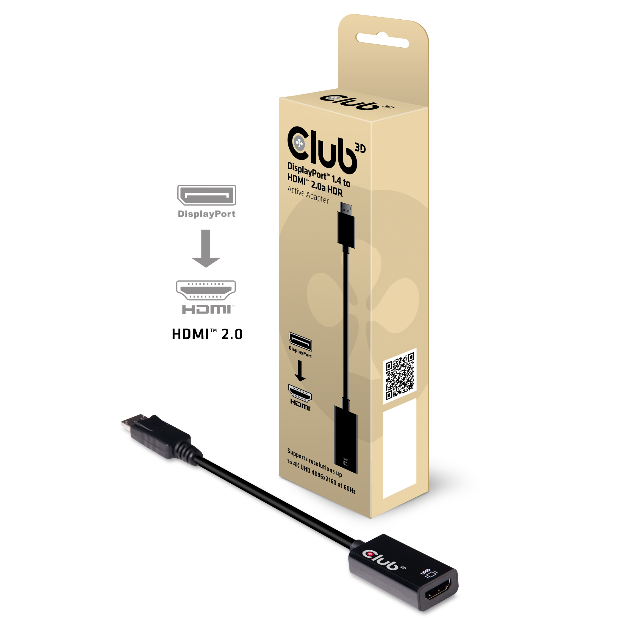 Club 3D DisplayPort 1.4 auf HDMI Adapter