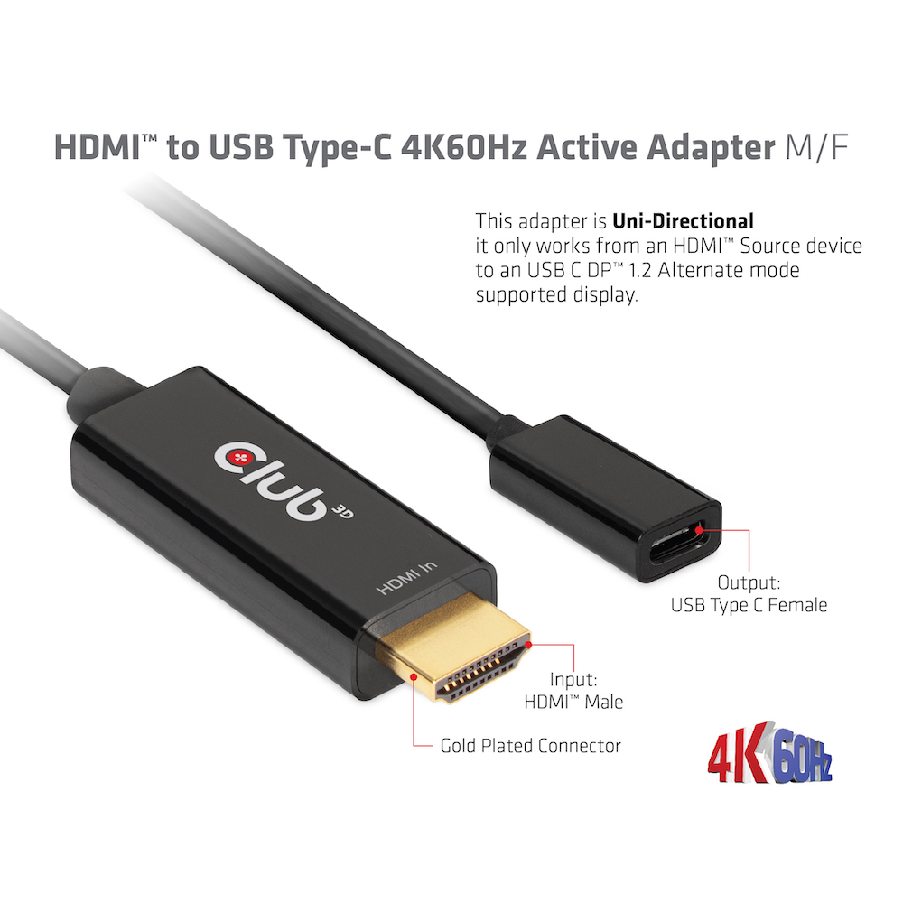 Club 3D HDMI auf USB-C Adapter