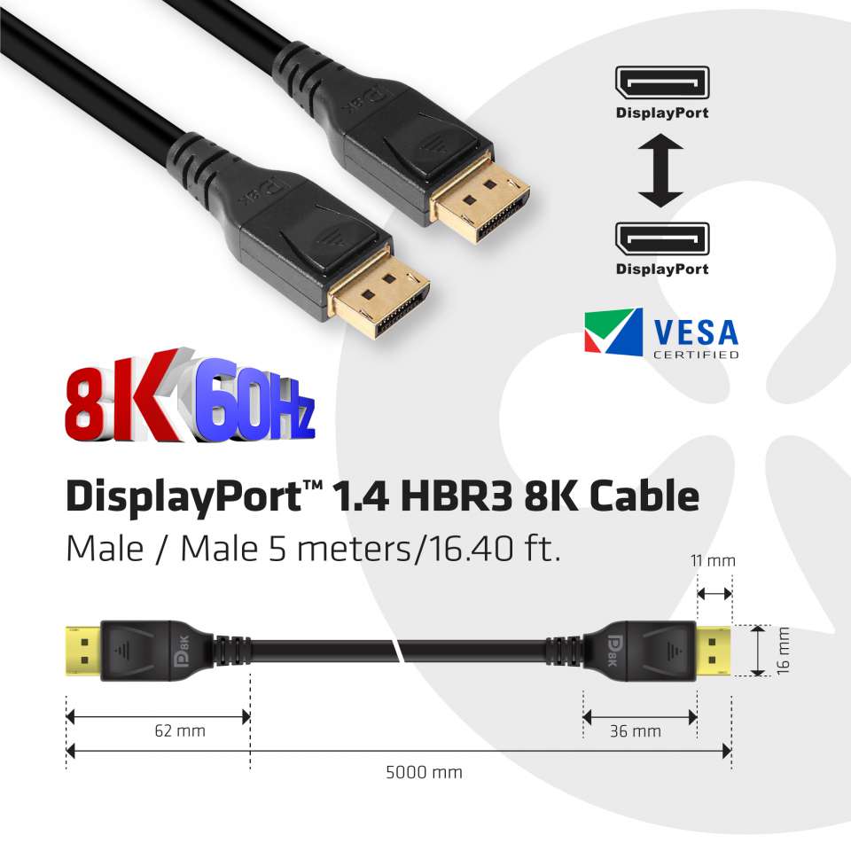 Club 3D DisplayPort-Kabel - 5 m