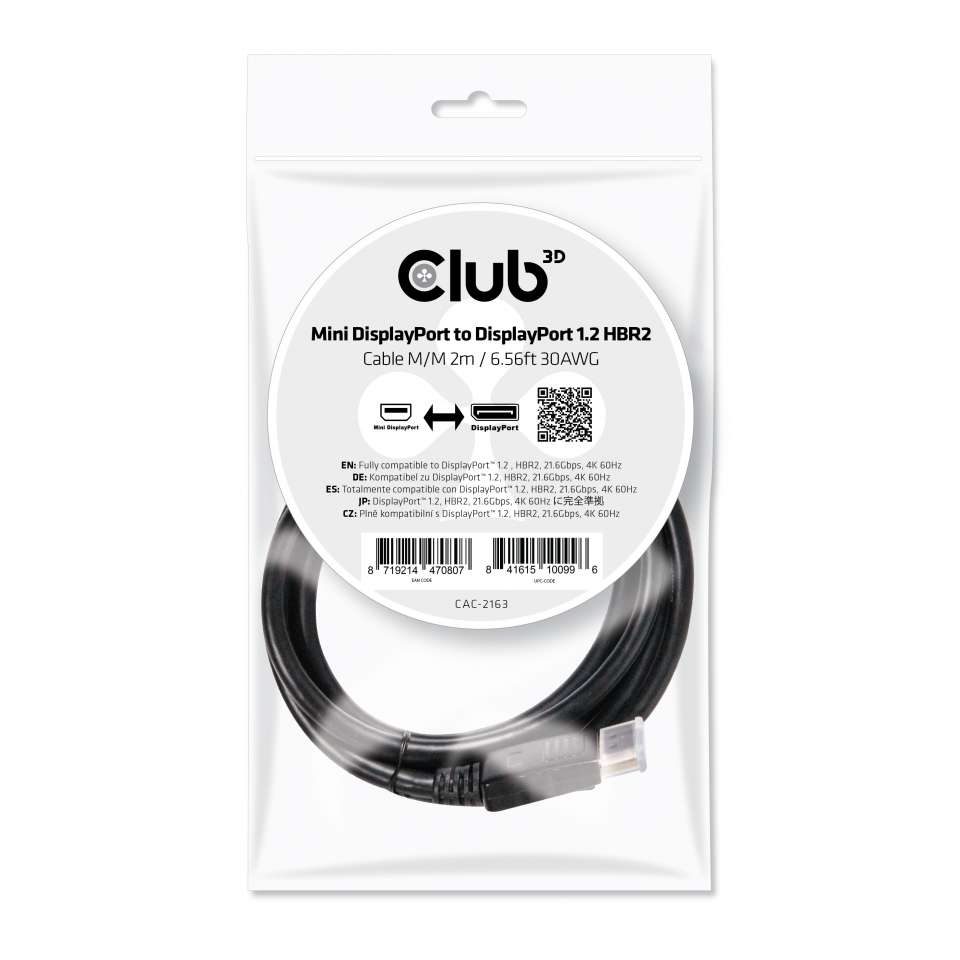 Club 3D MiniDisplayPort auf DisplayPort Kabel - 2m