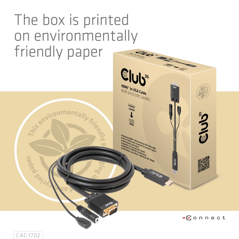 Club 3D Adapterkabel HDMI auf VGA - 2m