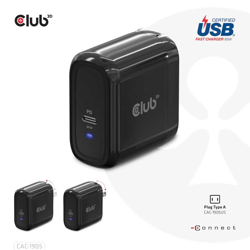 Club 3D Reiseladegerät - 65 W