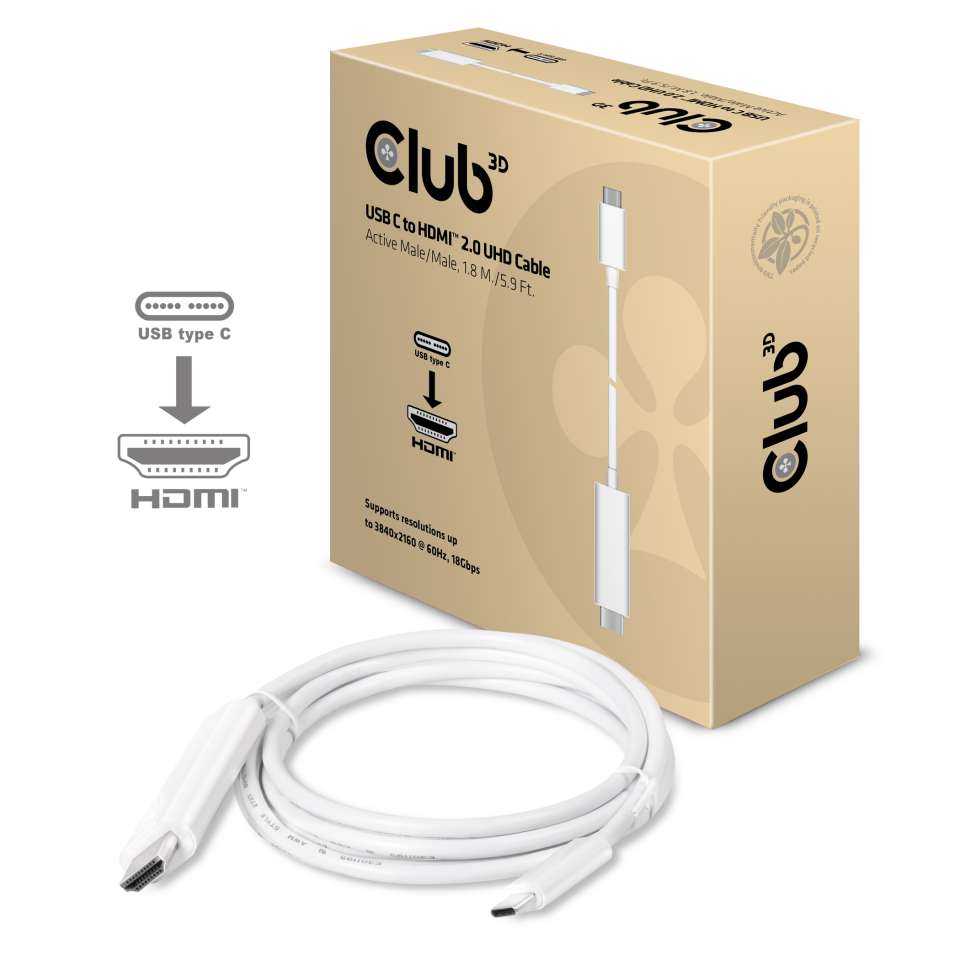 Club 3D USB-C auf HDMI Kabel - 1,8m