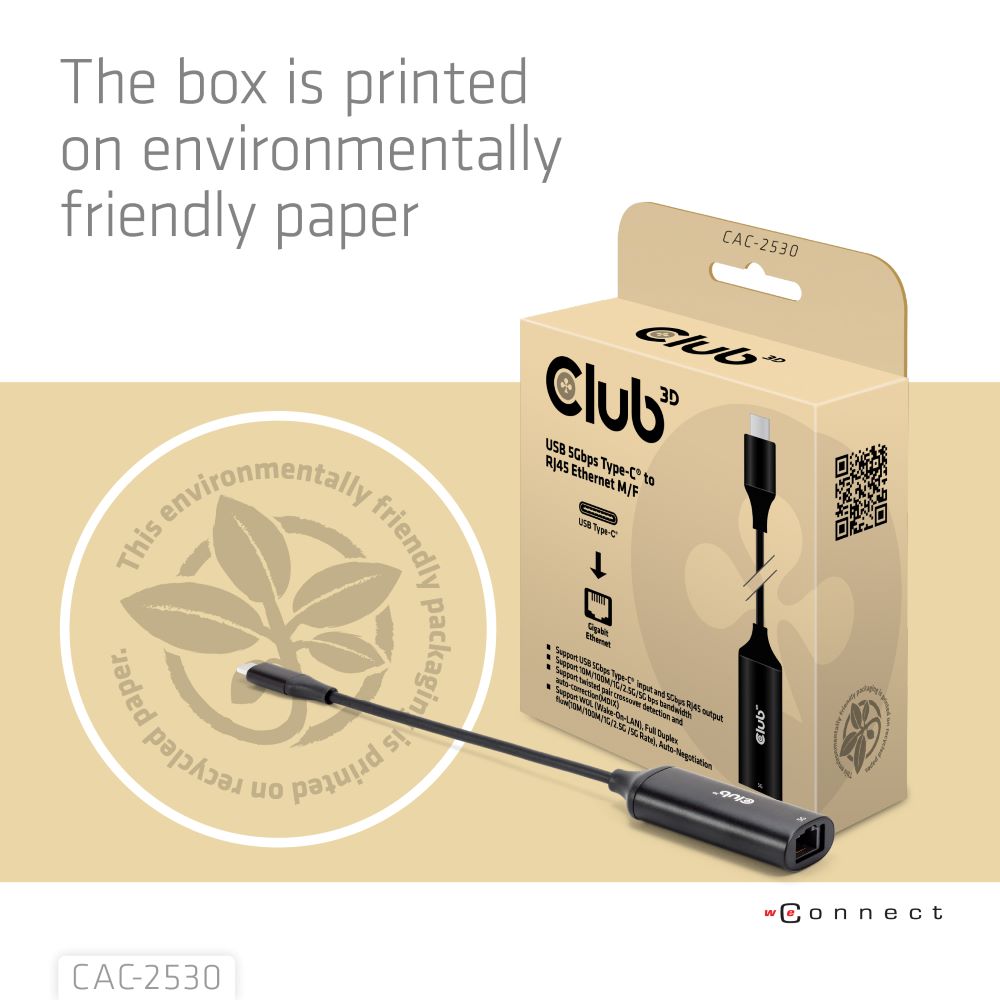 Club 3D Adapter USB-C auf RJ45 