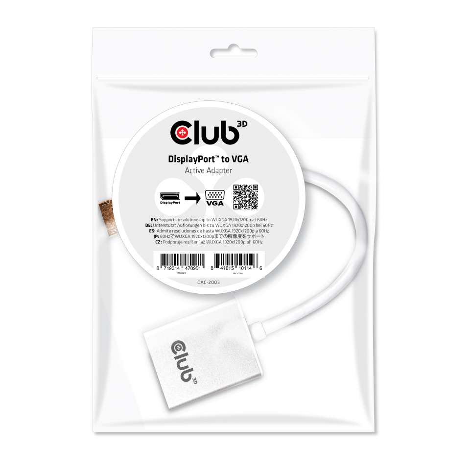 Club 3D DisplayPort auf VGA-Adapter