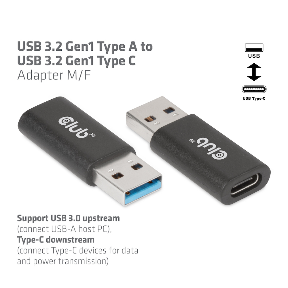 Club 3D USB-A auf USB-C Adapter