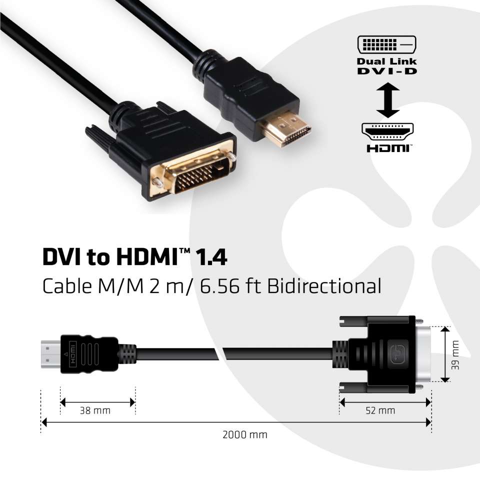 Club 3D DVI auf HDMI Adapterkabel